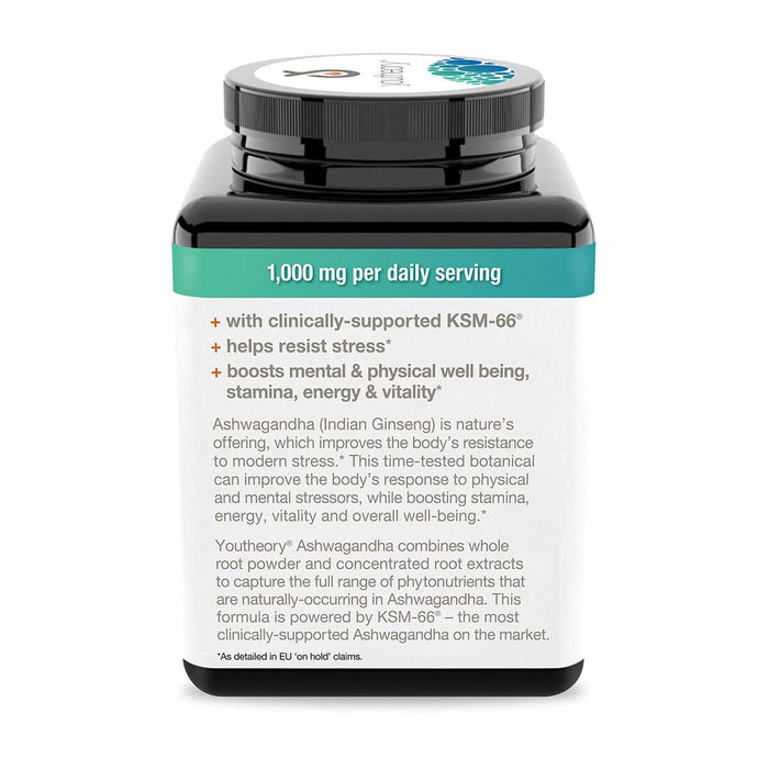 youtheory Ashwagandha 1,000 mg., 150 Capsules