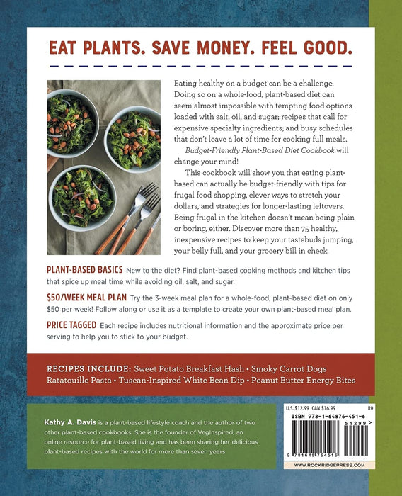 Budget-Friendly Plant Based Diet Cookbook: 3 Whole-Food Meals a Day (Paperback)