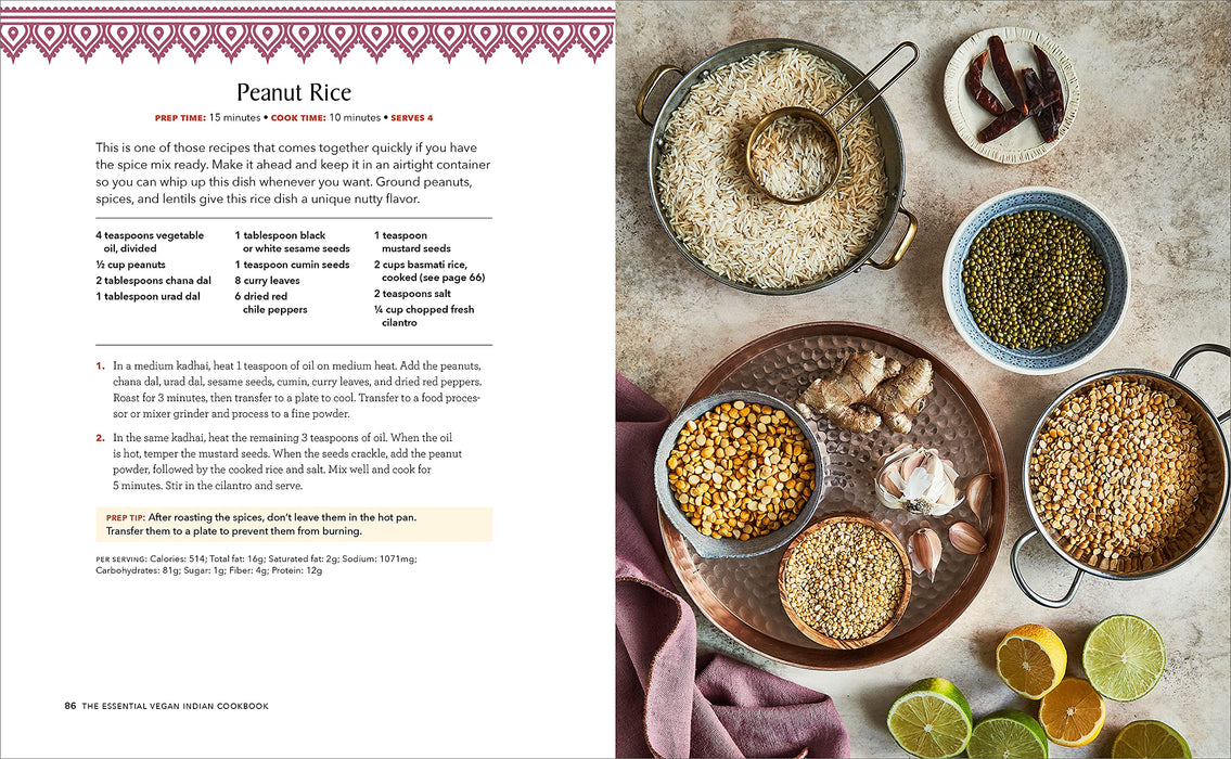 The Essential Vegan Indian Cookbook: 100 Home-Style Classics and Restaurant Favorites (Paperback)
