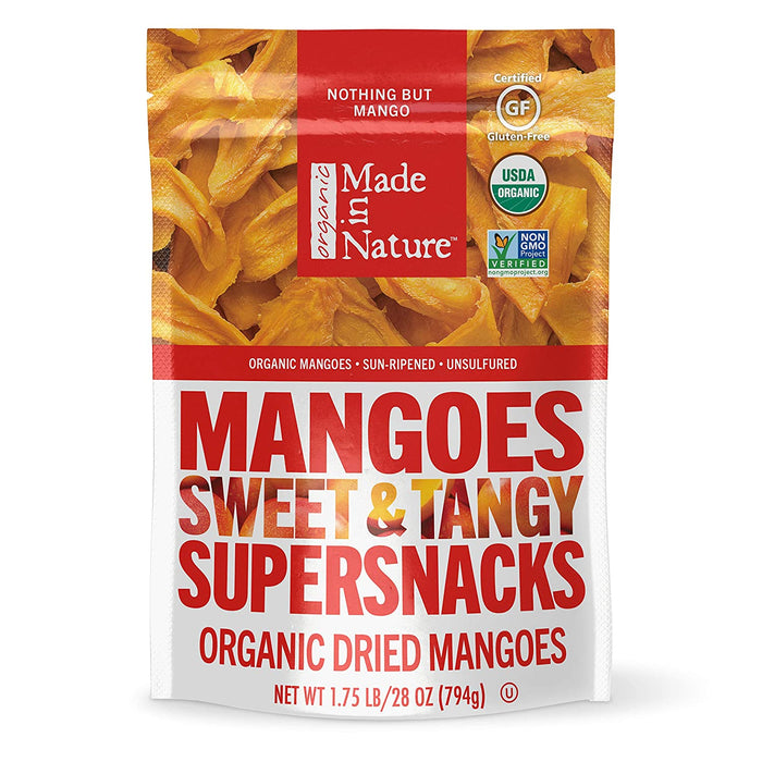 Made in Nature Organic Dried Fruit, Mangoes, 28oz Bag – Non-GMO, Unsulfured Vegan Snack