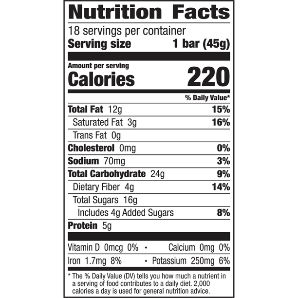 Larabar Peanut Butter Chocolate Chip, Gluten Free Vegan Fruit & Nut Bars, 18 Ct