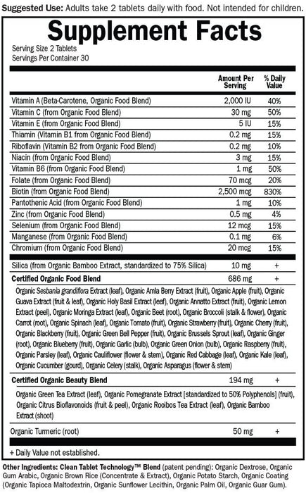 Garden of Life Vegan Collagen Builder - Mykind Organics Organic Plant Collagen Builder - Vegan Collagen Builder for Beautiful Hair, Skin and Nails, 60 Tablets, Collagen Support Supplements