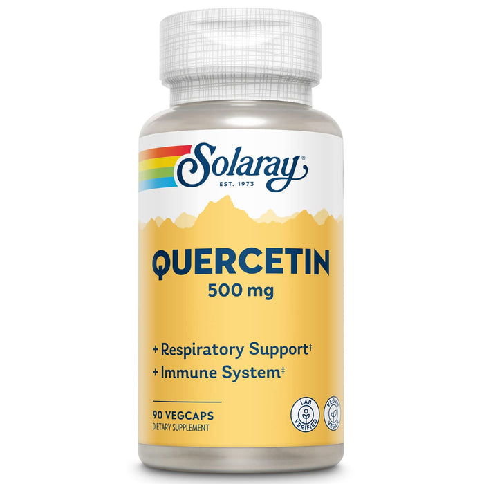 Solaray Quercetin 500 mg, Supports Sinus, Respiratory, Immune Function & Normal, Healthy Uric Acid Levels, 90 VegCaps