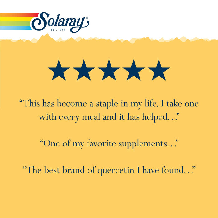 Solaray Quercetin 500 mg, Supports Sinus, Respiratory, Immune Function & Normal, Healthy Uric Acid Levels, 90 VegCaps