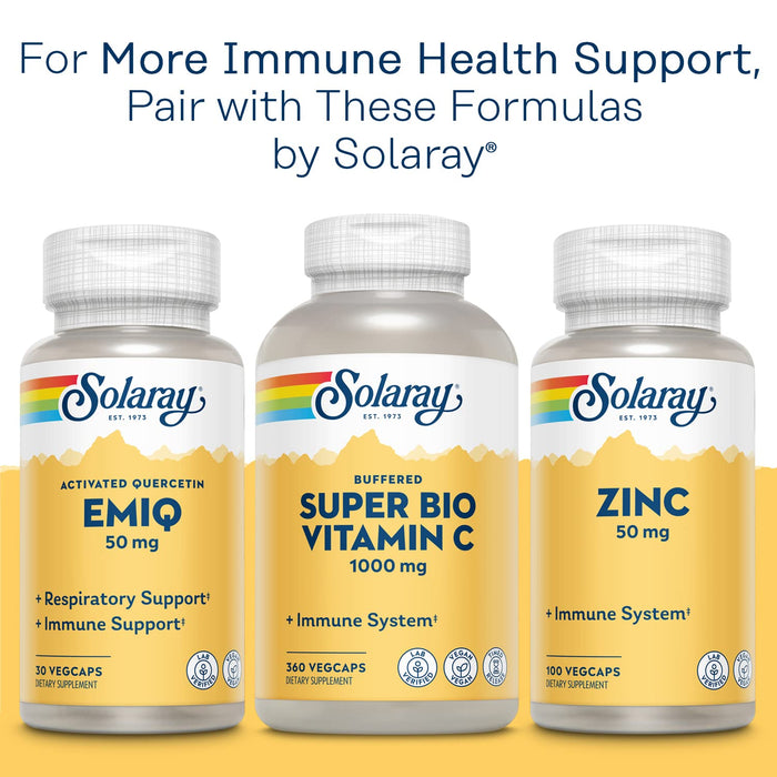 Solaray Quercetin 500 mg, Supports Sinus, Respiratory, Immune Function & Normal, Healthy Uric Acid Levels, 90 VegCaps