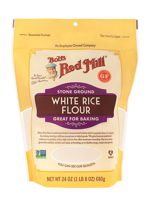 Bob's Red Mill Gluten Free White Rice Flour, 24-ounce (Pack of 4)